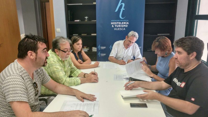 Firma del nuevo Convenio de Hostelería en la provincia de Huesca, logro empresarial y sindical