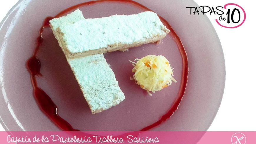 El Ruso al foie con reducción de Pedro Ximénez, del Cafetín de la Pastelería Trallero de Sariñena, la mejor Tapa de los Monegros