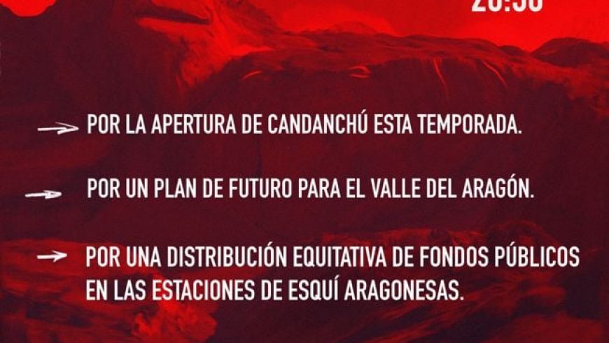 Manifestación por el futuro del Candanchú