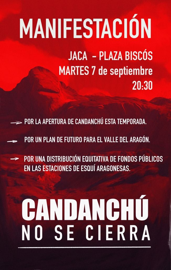 Manifestación por el futuro del Candanchú